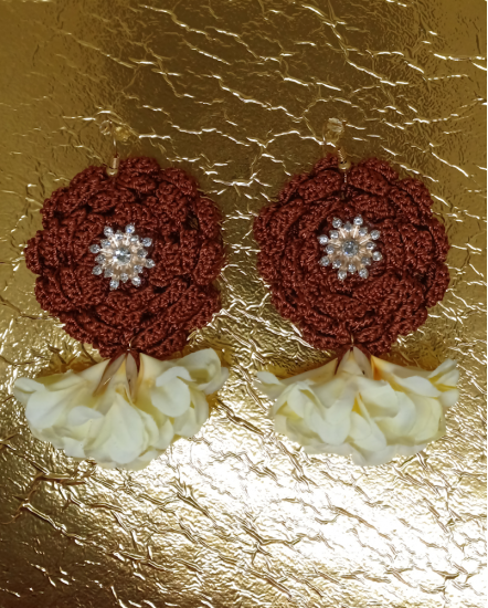 Dizajnové náušnice "Aranžérsky kvet"